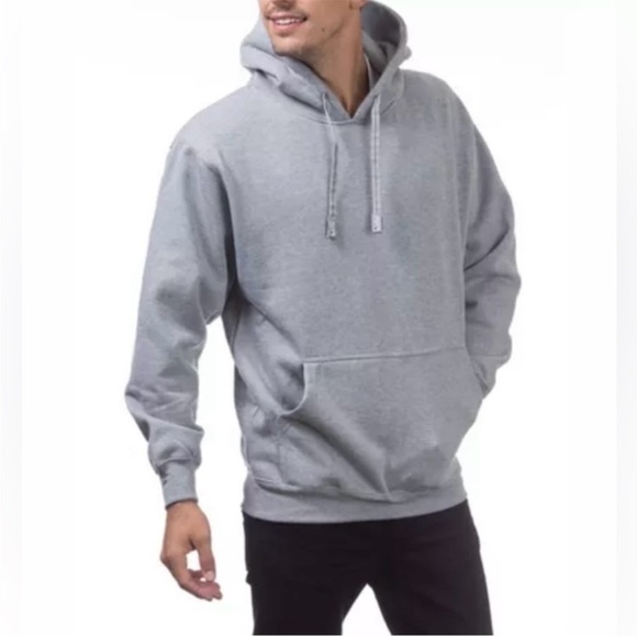 ATHLETIC WORKS GRAY HOODIE SWEATSHIRT - Picture 6 of 8